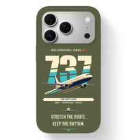 Thumbnail for Boeing 737-400 Classic design on green army magsafe iphone case