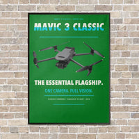 Thumbnail for DJI Mavic 3 Classic vertical canvas print - framed - green background