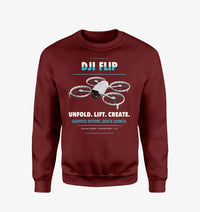 Thumbnail for DJI Flip design on wine red sweatshirt