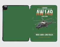 Thumbnail for Leonardo AW149 design on green ipad tablet case
