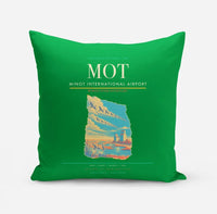 Thumbnail for Minot International Airport (MOT) design on green pillow