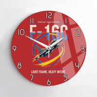 Thumbnail for F-16C Fighting Falcon design on red no frame wall clock