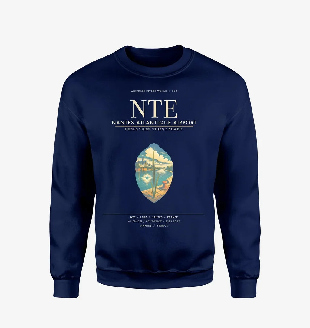 Nantes Atlantique Airport NTE Sweatshirt - Navy Blue