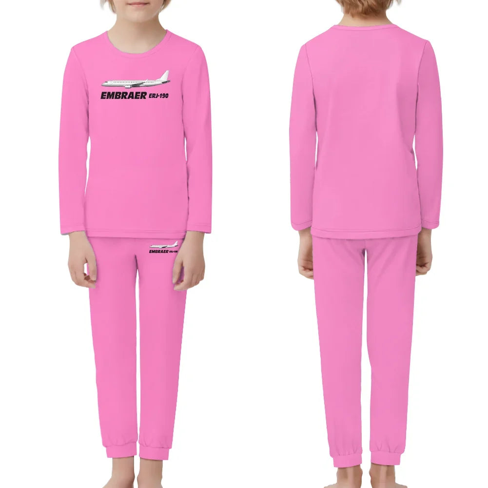 The Embraer ERJ-190 children pajamas - Pink