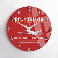 Thumbnail for RC-135V W Rivet Joint design on red no frame wall clock