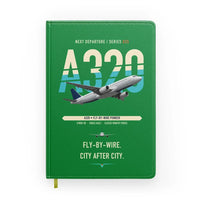 Thumbnail for Airbus A320 design on green notebook