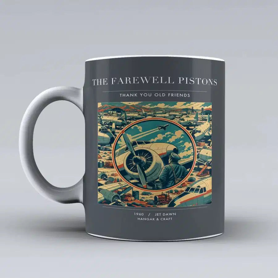 VINTAGE G4131 - The Farewell Pistons - Ceramic Mug design on gray