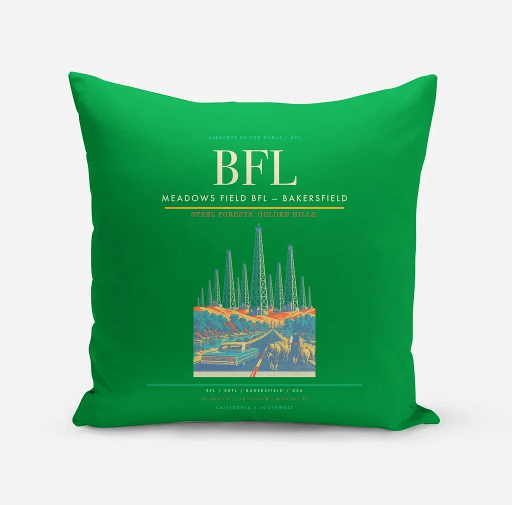 Meadows Field (BFL) design on green pillow