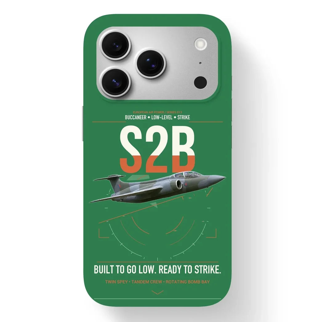 Blackburn Buccaneer S2B design on green magsafe iphone case, for iPhone 17 Pro