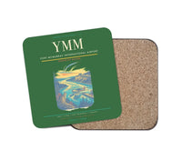 Thumbnail for Fort McMurray International Airport (YMM) design on green 1 piece coaster