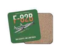 Thumbnail for F-82B Twin Mustang design on green 1 piece coaster