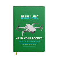 Thumbnail for DJI Mini 4K design on green notebook