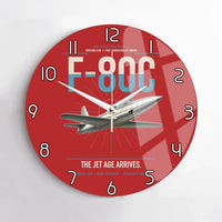 Thumbnail for F-80C Shooting Star design on red no frame wall clock