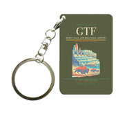 Thumbnail for Great Falls International Airport (GTF) design on green army key chain