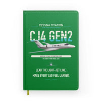 Thumbnail for Cessna Citation CJ4 Gen2 design on green notebook