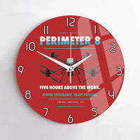 Thumbnail for Skyfront Perimeter 8 design on red no frame wall clock