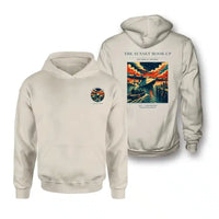 Thumbnail for VINTAGE G4277 - The Sunset Moor-Up - Double-Side Hoodie design on khaki double side