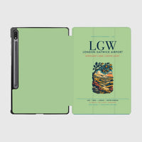 Thumbnail for London Gatwick Airport (LGW) design on light green samsung tablet tablet case
