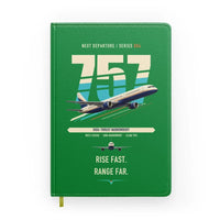 Thumbnail for Boeing 757-200 design on green notebook