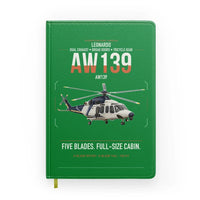 Thumbnail for Leonardo AW139 design on green notebook