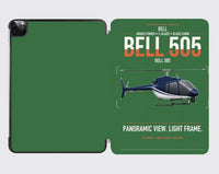 Thumbnail for Bell 505 design on green ipad tablet case