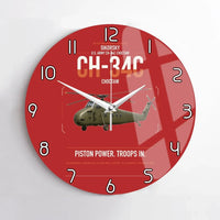 Thumbnail for Sikorsky CH-34C Choctaw design on red no frame wall clock