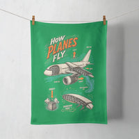 Thumbnail for How Planes Fly V2 design on green towel