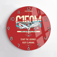 Thumbnail for Cessna 150M design on red no frame wall clock