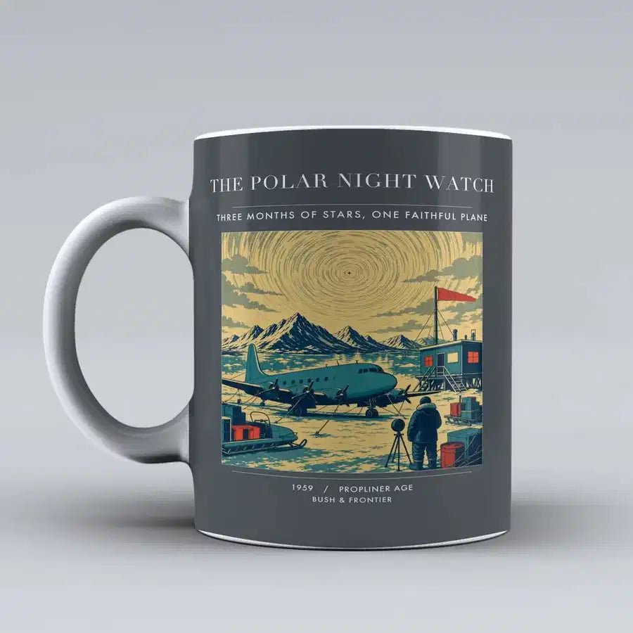 VINTAGE G4357 - The Polar Night Watch - Ceramic Mug design on gray