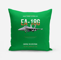 Thumbnail for EA-18G Growler Control The Spectrum design on green pillow