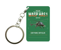 Thumbnail for Westland Wasp HAS1 design on green designed key chain, double-side print