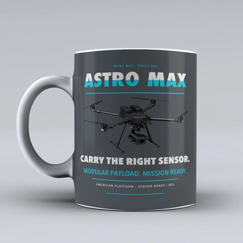 Astro Max Mug design on gray freefly