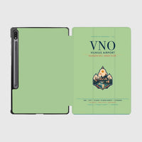 Thumbnail for Vilnius Airport (VNO) design on light green samsung tablet tablet case