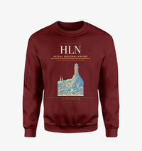Thumbnail for Helena Regional Airport (HLN) design on wine red sweatshirt