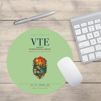 Thumbnail for Wattay International Airport Vientiane (VTE) design on light green round mouse pad