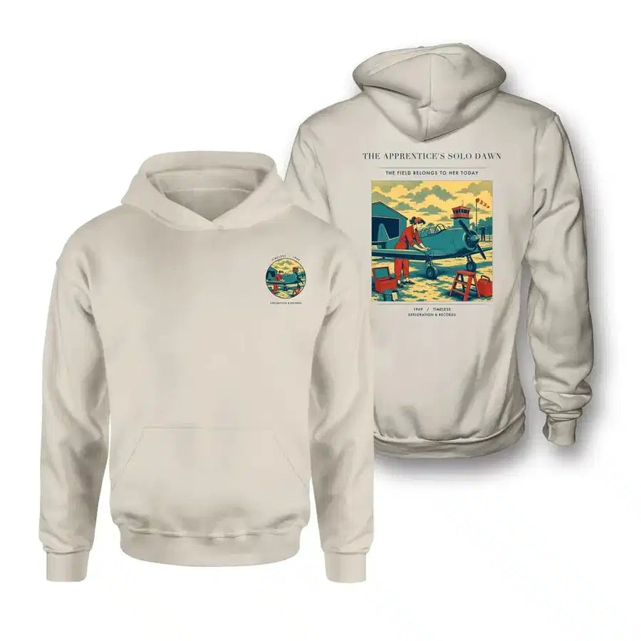 VINTAGE G4427 - The Apprentice's Solo Dawn - Double-Side Hoodie design on khaki double side