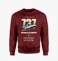 Thumbnail for Boeing 737-400 Classic design on wine red sweatshirt
