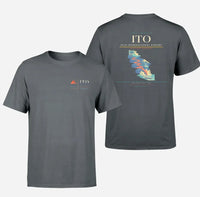 Thumbnail for Hilo International Airport (ITO) design printed on gray double-side t-shirt
