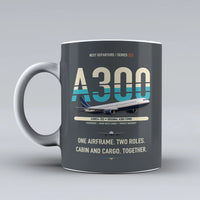 Thumbnail for A300C4-203 Mug design on gray airbus