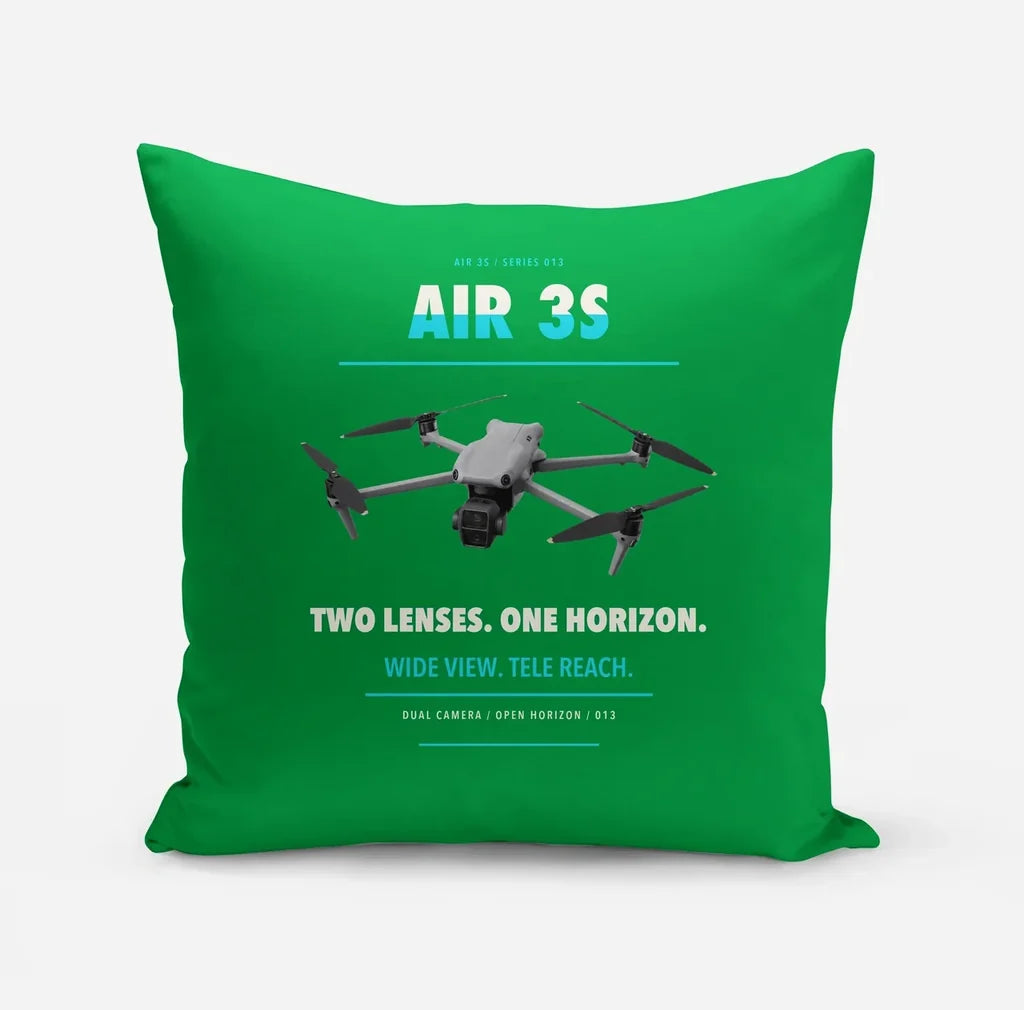 DJI Air 3S design on green pillow