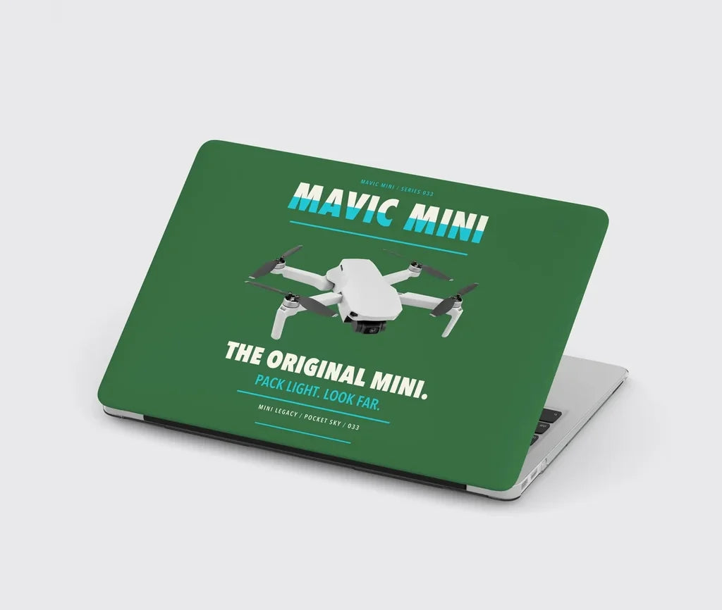 DJI Mavic Mini design on green MacBook case