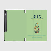 Thumbnail for Birmingham Airport (BHX) design on light green samsung tablet tablet case