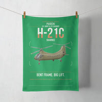 Thumbnail for Piasecki H-21C Shawnee design on green towel