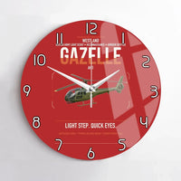 Thumbnail for Westland Gazelle AH1 design on red no frame wall clock