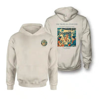 Thumbnail for VINTAGE G4225 - The Tropical Stopover - Double-Side Hoodie design on khaki double side