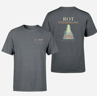 Thumbnail for Rotorua Regional Airport (ROT) design printed on gray double-side t-shirt
