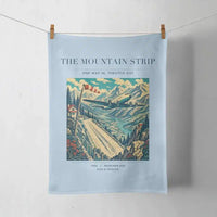 Thumbnail for VINTAGE G4196 - The Mountain Strip - Designed Towels design on lightblue
