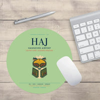 Thumbnail for Hannover Airport (HAJ) design on light green round mouse pad