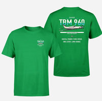 Thumbnail for Daher TBM 960 design on green t-shirt, double-side print