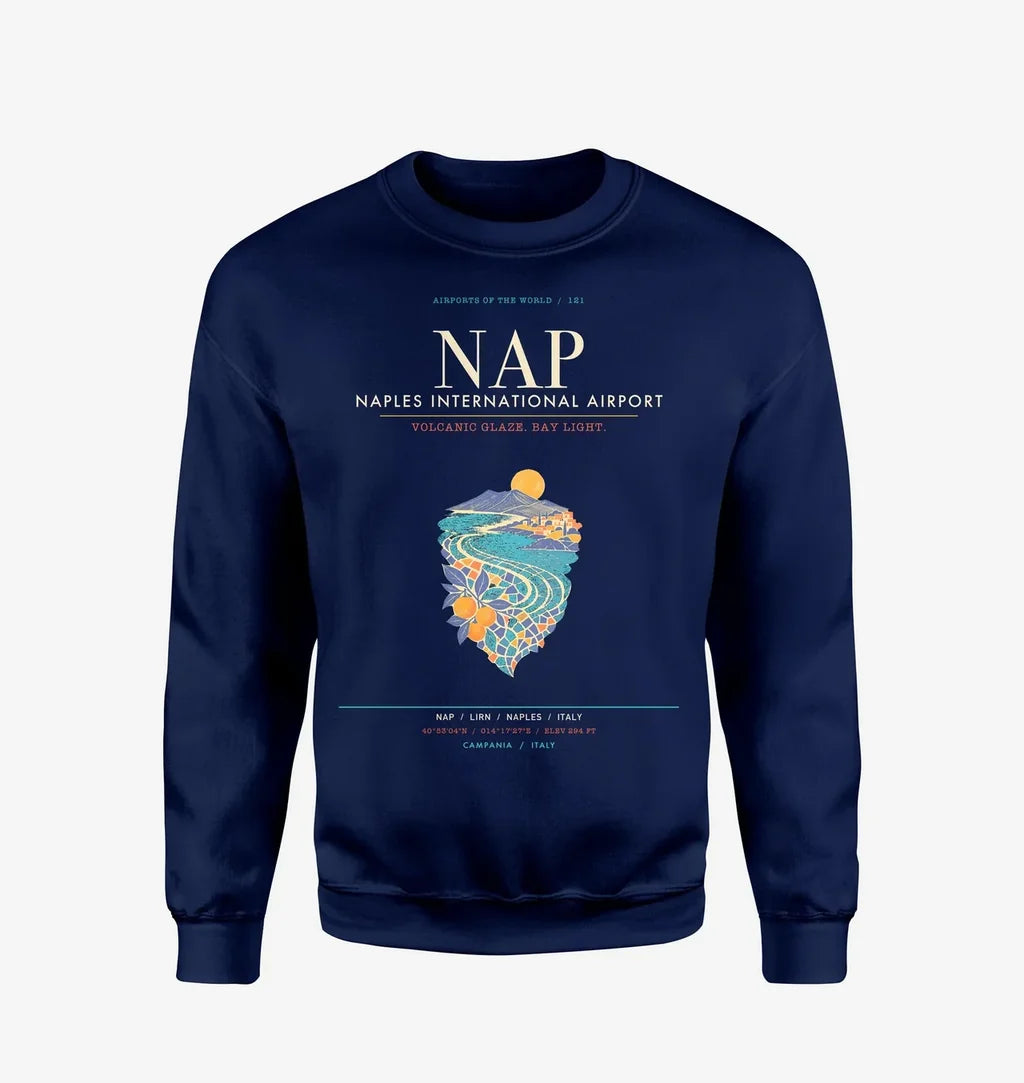 Naples International Airport NAP Sweatshirt - Navy Blue